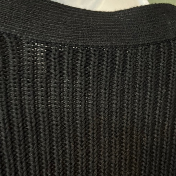 EUC Signature Jones NY Jacket- Button Up Black Faux Leather and Knit Sz L - Picture 7 of 11